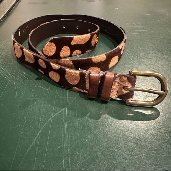 J. Crew Collection Cow Hide Leather Belt Tan Brown Genuine Leather Size Small - Picture 3 of 13